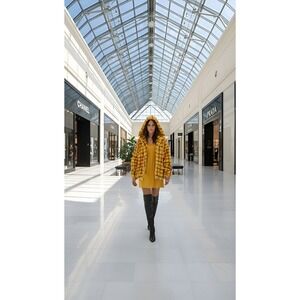 U Olympia Plaid Punk Jacket Unisex S/M Grunge Checkered Streetwear Style 1134113